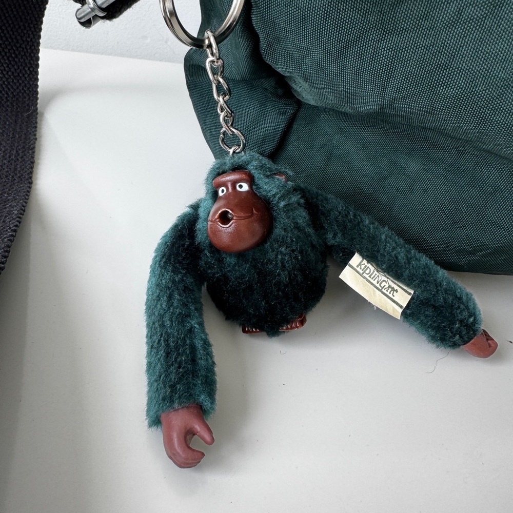 Kipling Green Crossbody with Furry Gorilla Keychain - Picture 2 of 6